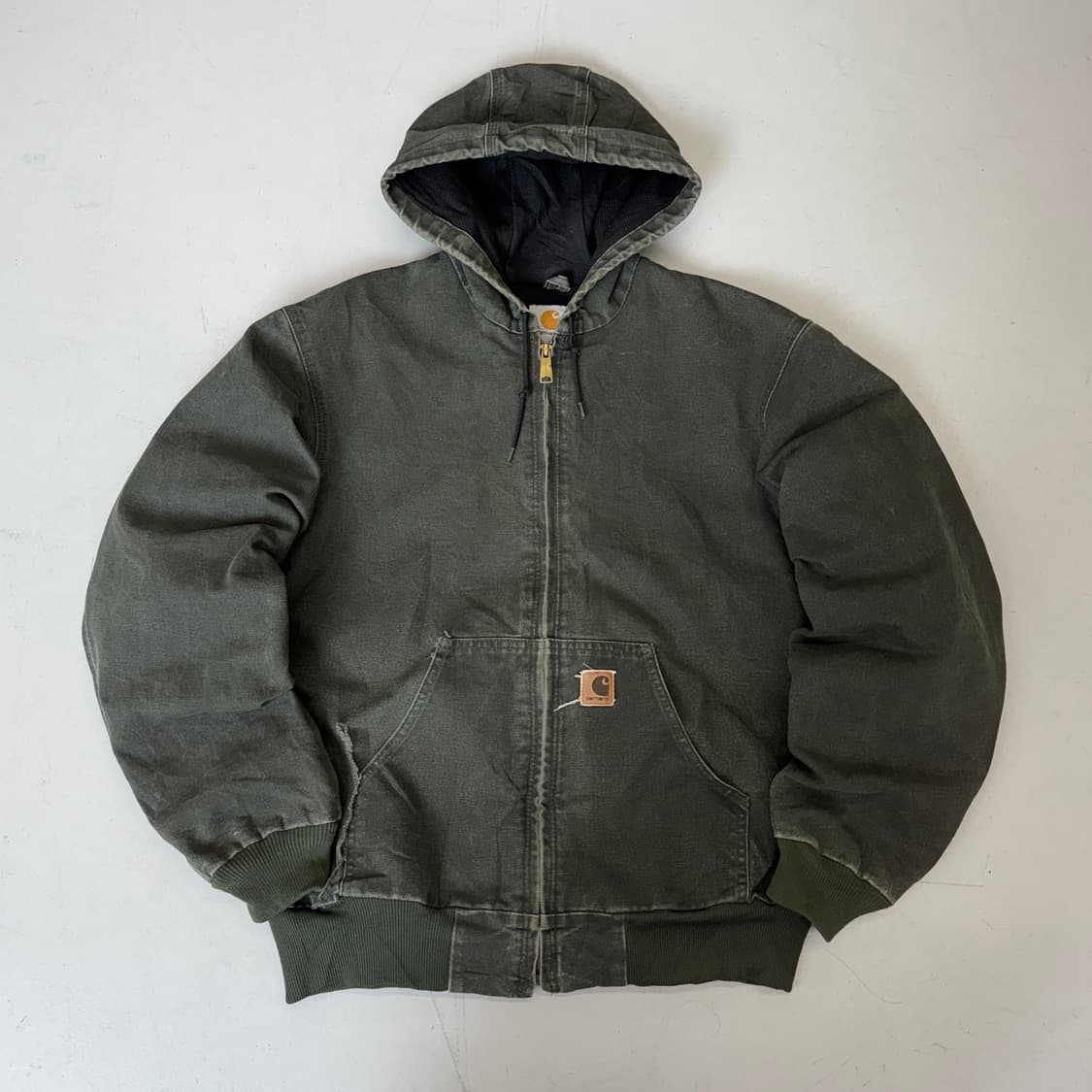 칼하트 OG 모스그린 덕액티브 J160 J130 mos 후드 워크자켓 상품이미지2