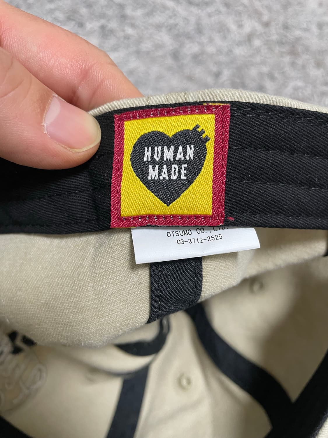 휴먼메이드 로고자수 빈티지워싱 베이지 캡 Free 상품이미지5