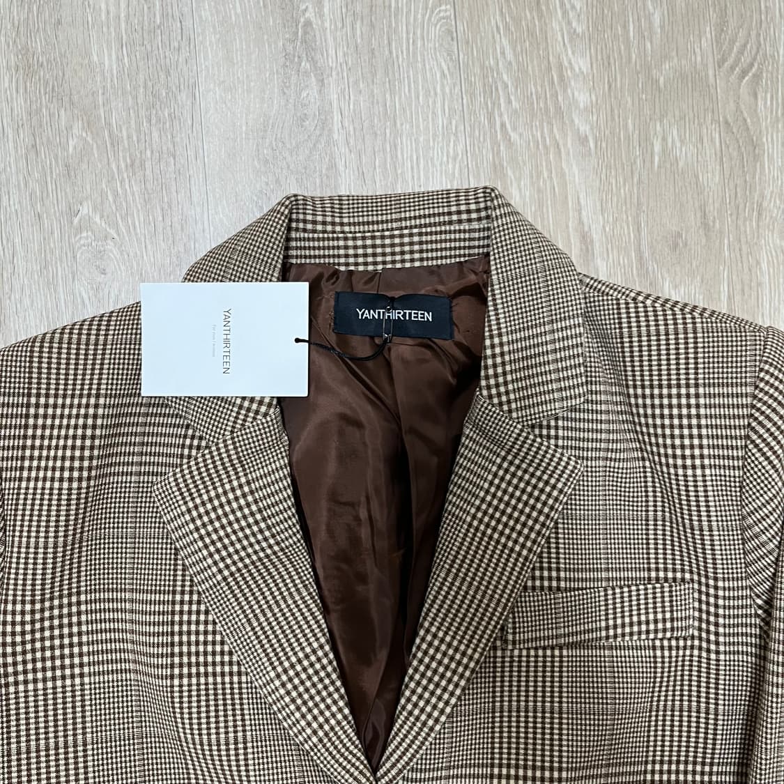 얀13 남성 정장 체크 블레이저 M/95 상품이미지2