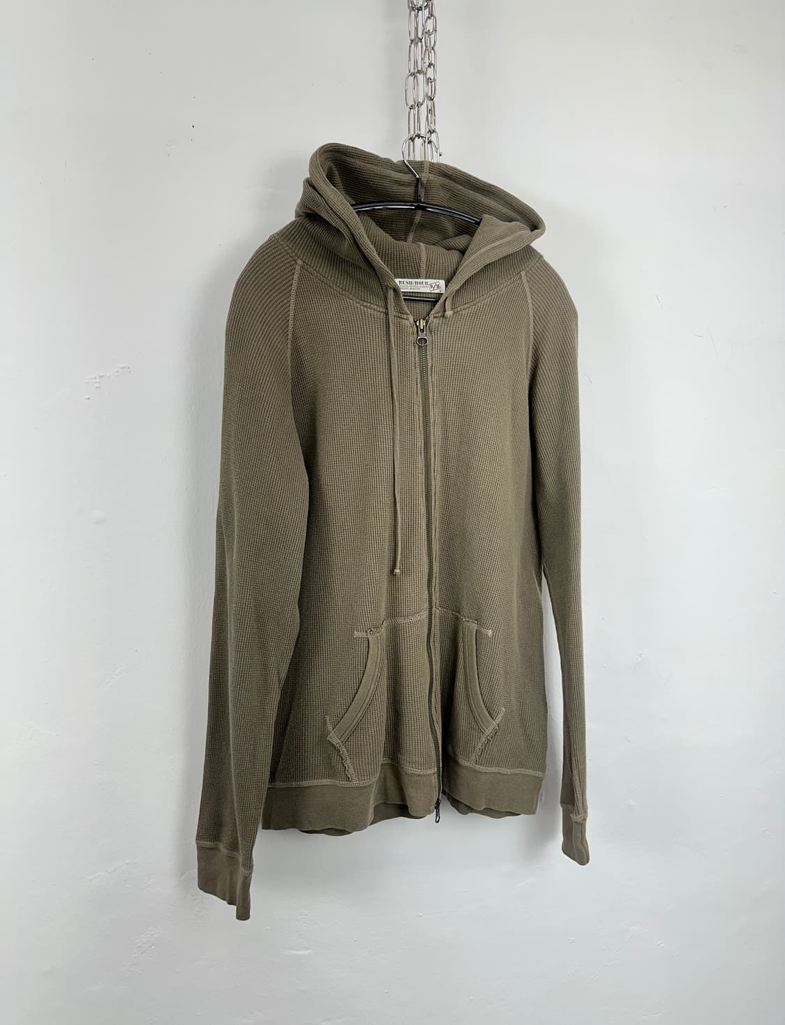 Rush hour 2way waffle khaki hood zip 상품이미지4