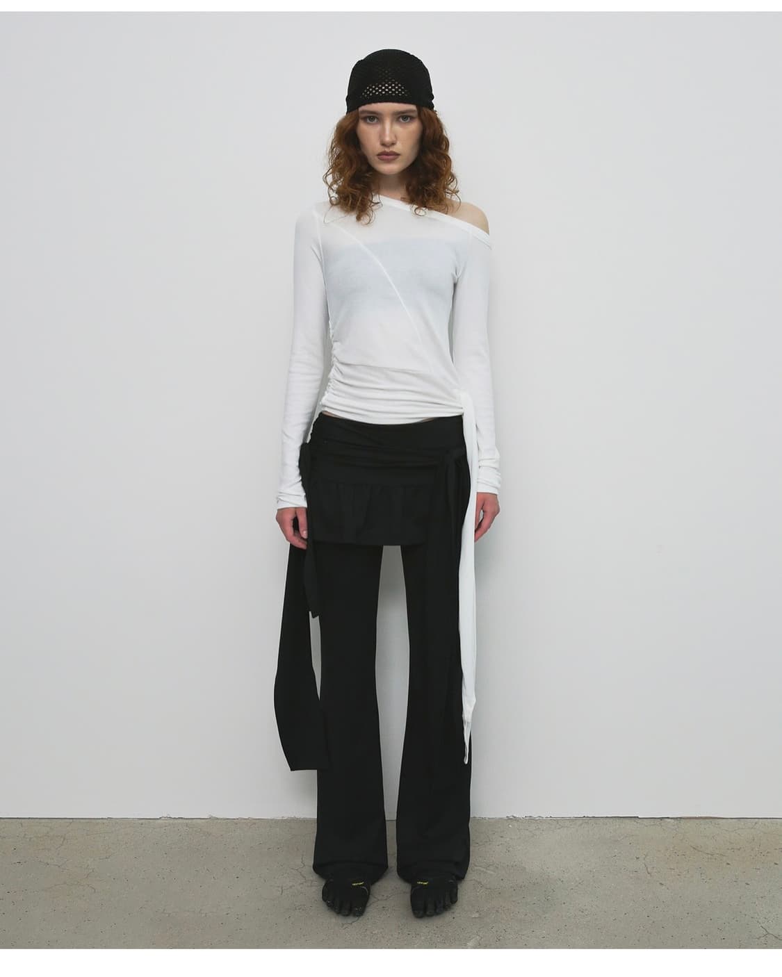 샌드릭 스트랩 스커트팬츠 블랙  상품이미지2