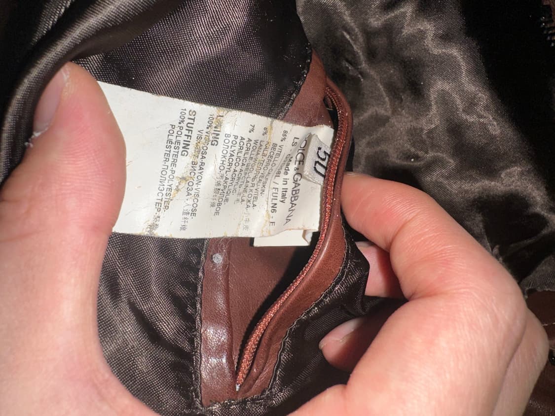 돌체앤가바나 후드 카프스킨 레더자켓 상품이미지8