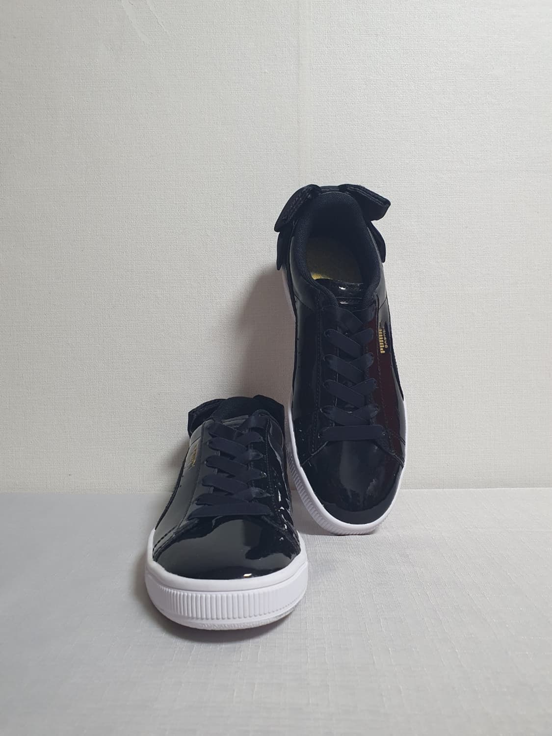 245mm 푸마 운동화 바스켓 보우 스니커즈 블랙 상품이미지2