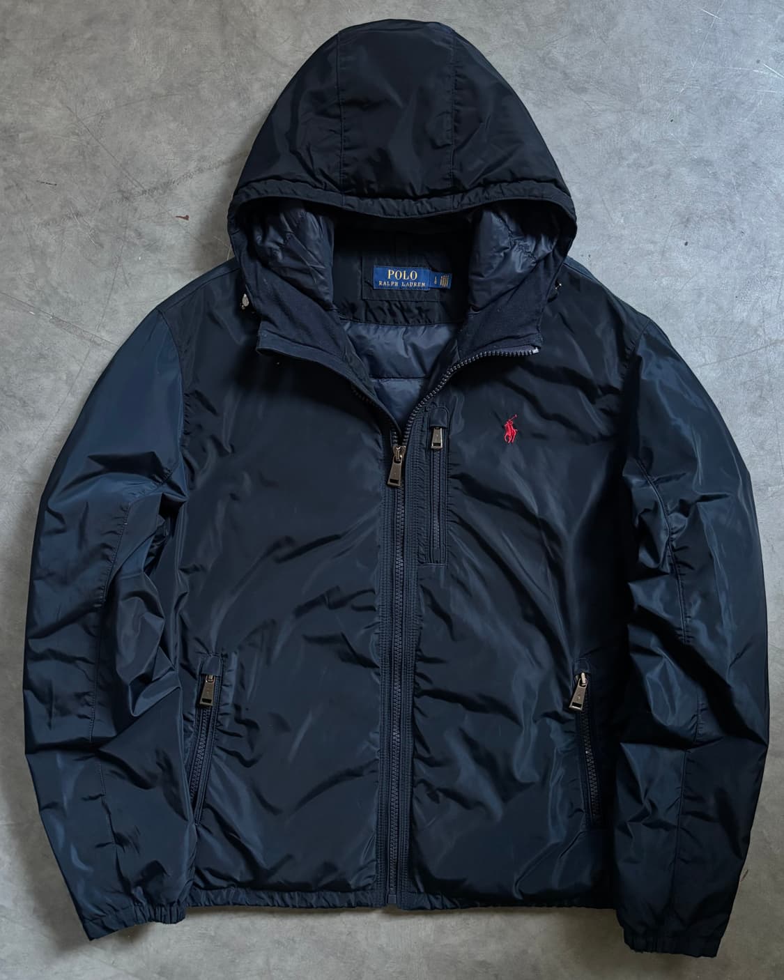 Polo 폴로 랄프로렌 신형라벨 레드포니 네이비컬러 후디드 덕다운 자켓 상품이미지2