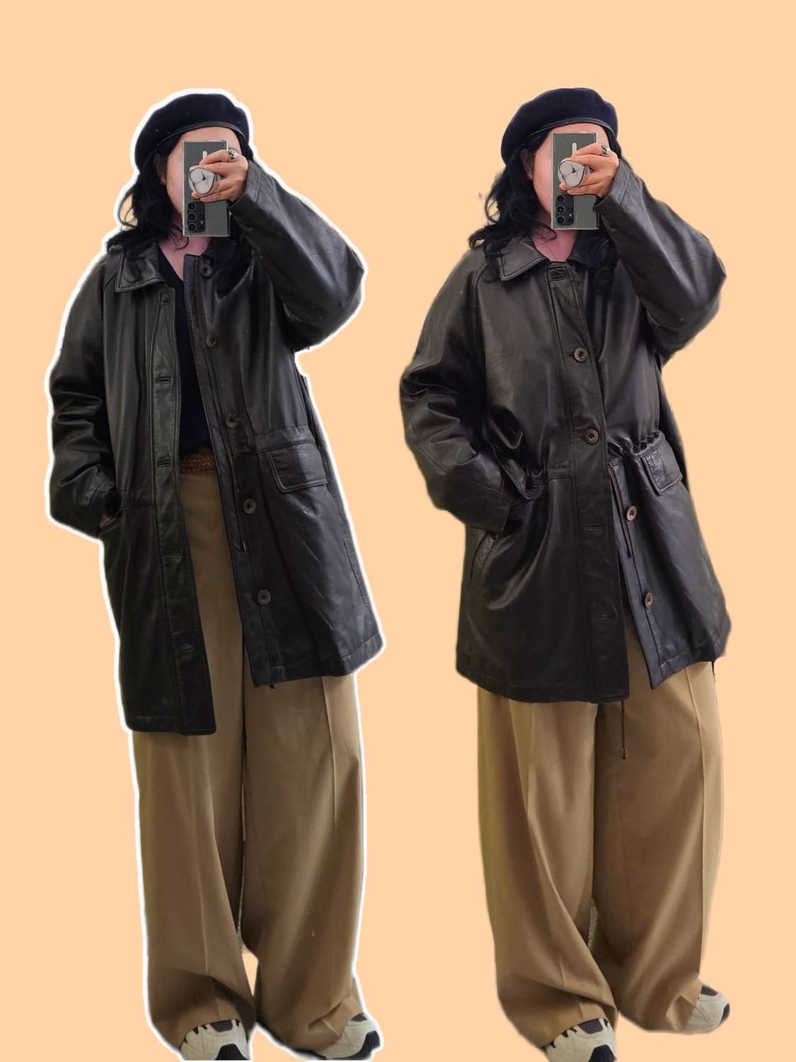 Italy 초코브라운 램스킨 자켓 상품이미지2