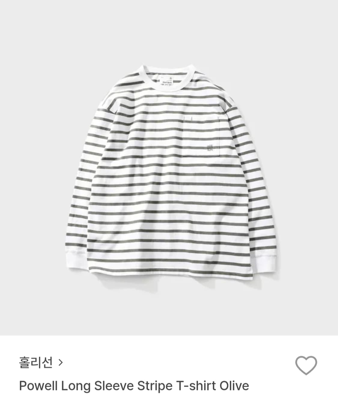 홀리선 스트라이프 롱슬리브 티셔츠 상품이미지1