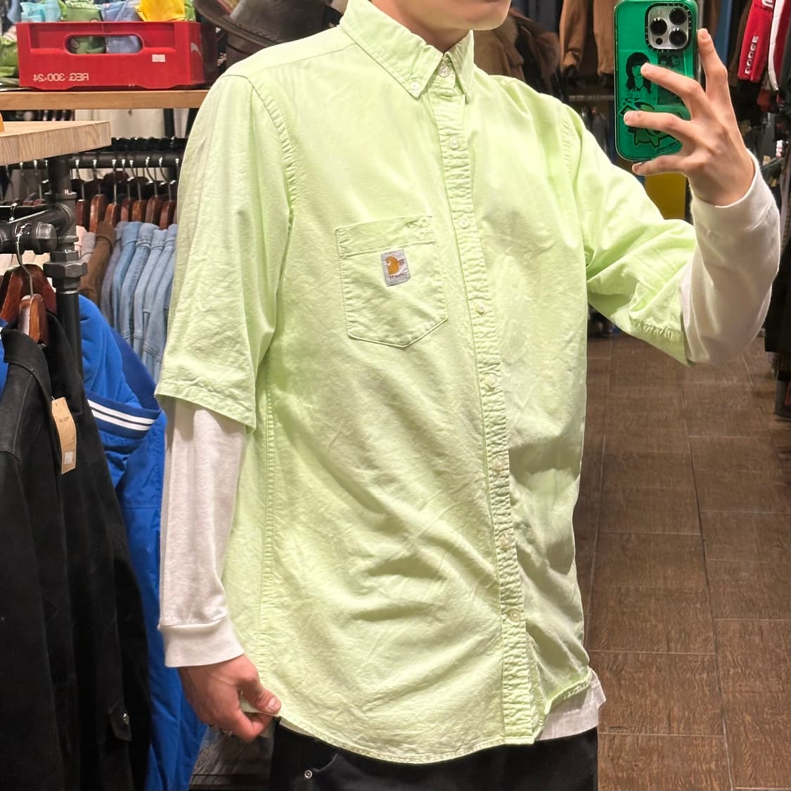 [HI] 칼하트 반팔셔츠 옐로우그린 상품이미지4