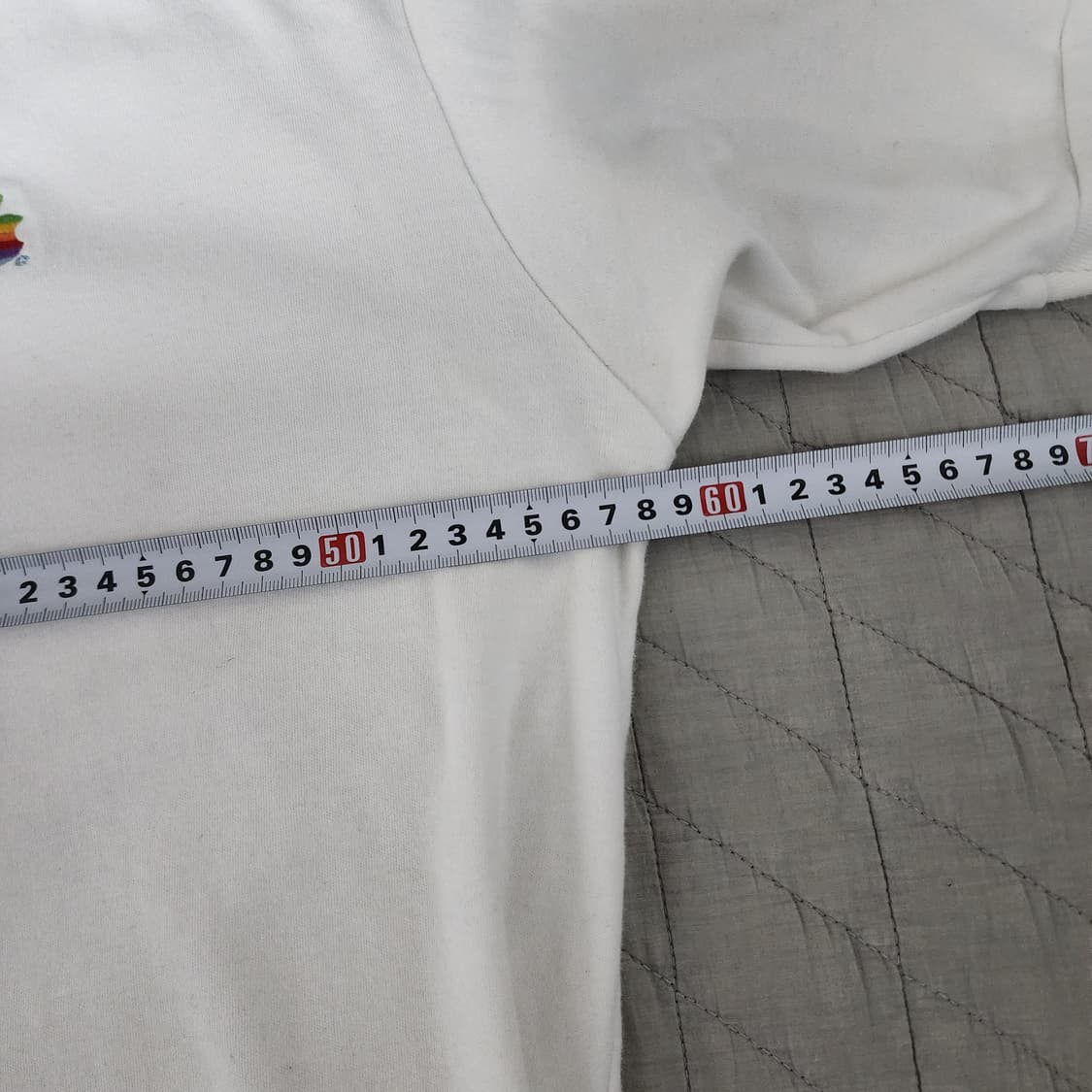 [XL] 90s 빈티지 애플 APPLE 무지개 로고 화이트 폴로티 상품이미지6