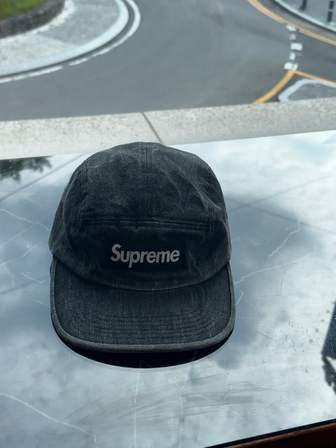 Supreme Coated Denim Camp Cap Black - 24 상품이미지2