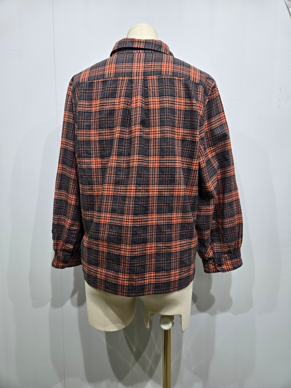 마가렛 호웰 오렌지 블랙 체크 셔츠 남방 상품이미지2