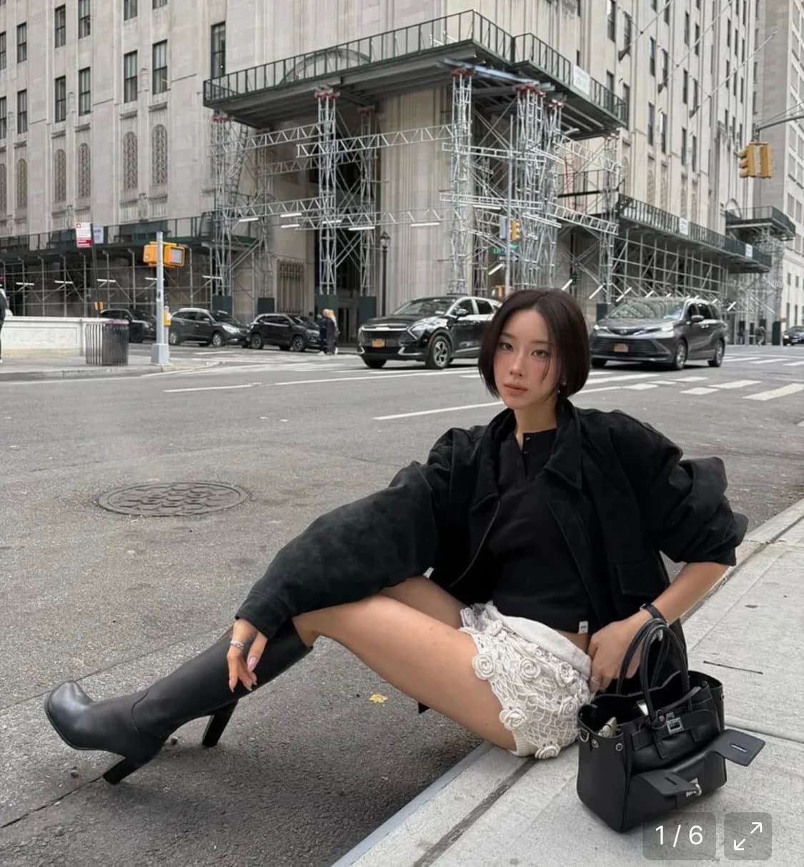 글로니 클래식 3/4 버튼 플라이 티 (블랙) 상품이미지2