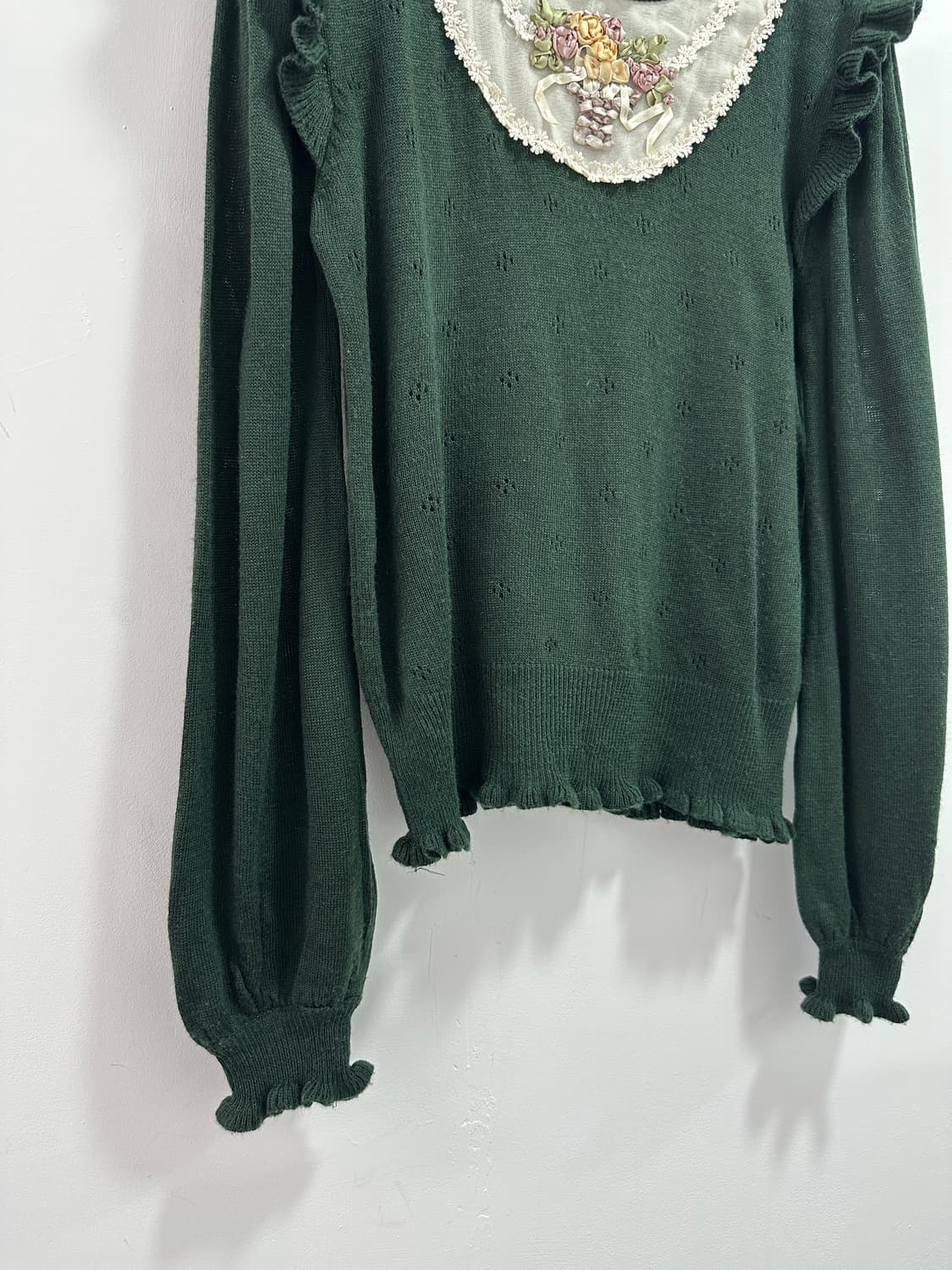 Axes femme green frill detail knit  상품이미지5