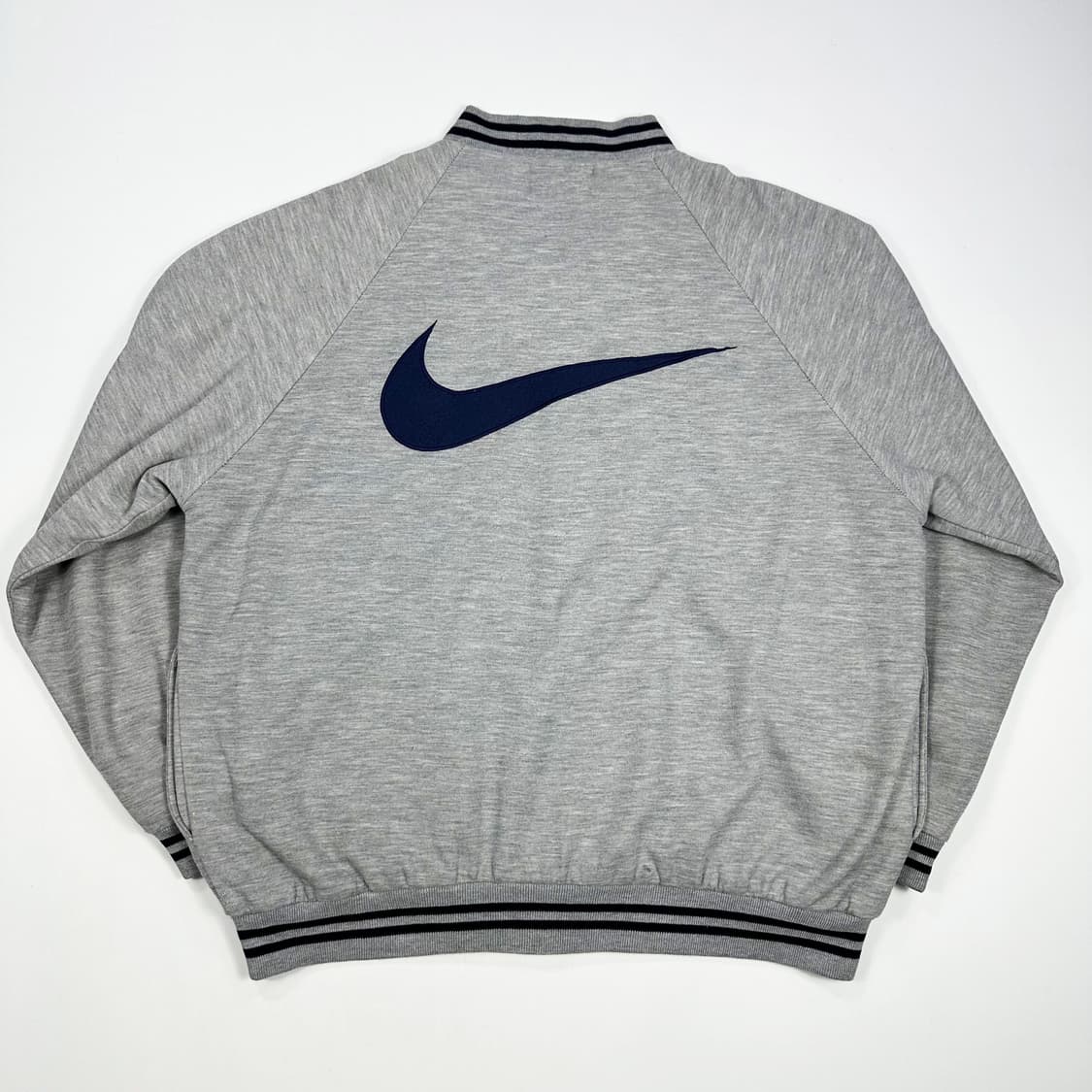 90s 나이키 테니스 올드스쿨 빅로고 코튼 바시티자켓 L 상품이미지3