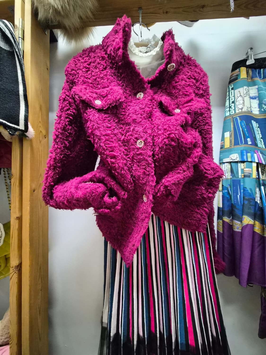 센존 니트자켓. 레니본 니트샤스커트 상품이미지1