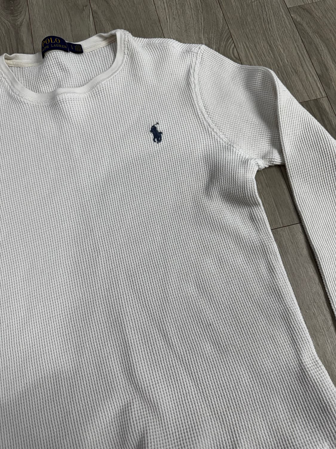 폴로 랄프로렌 엄성현 와플 니트 화이트 상품이미지4
