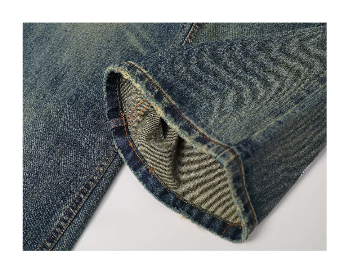 Rhinestone Distressed Wide Denim 상품이미지10