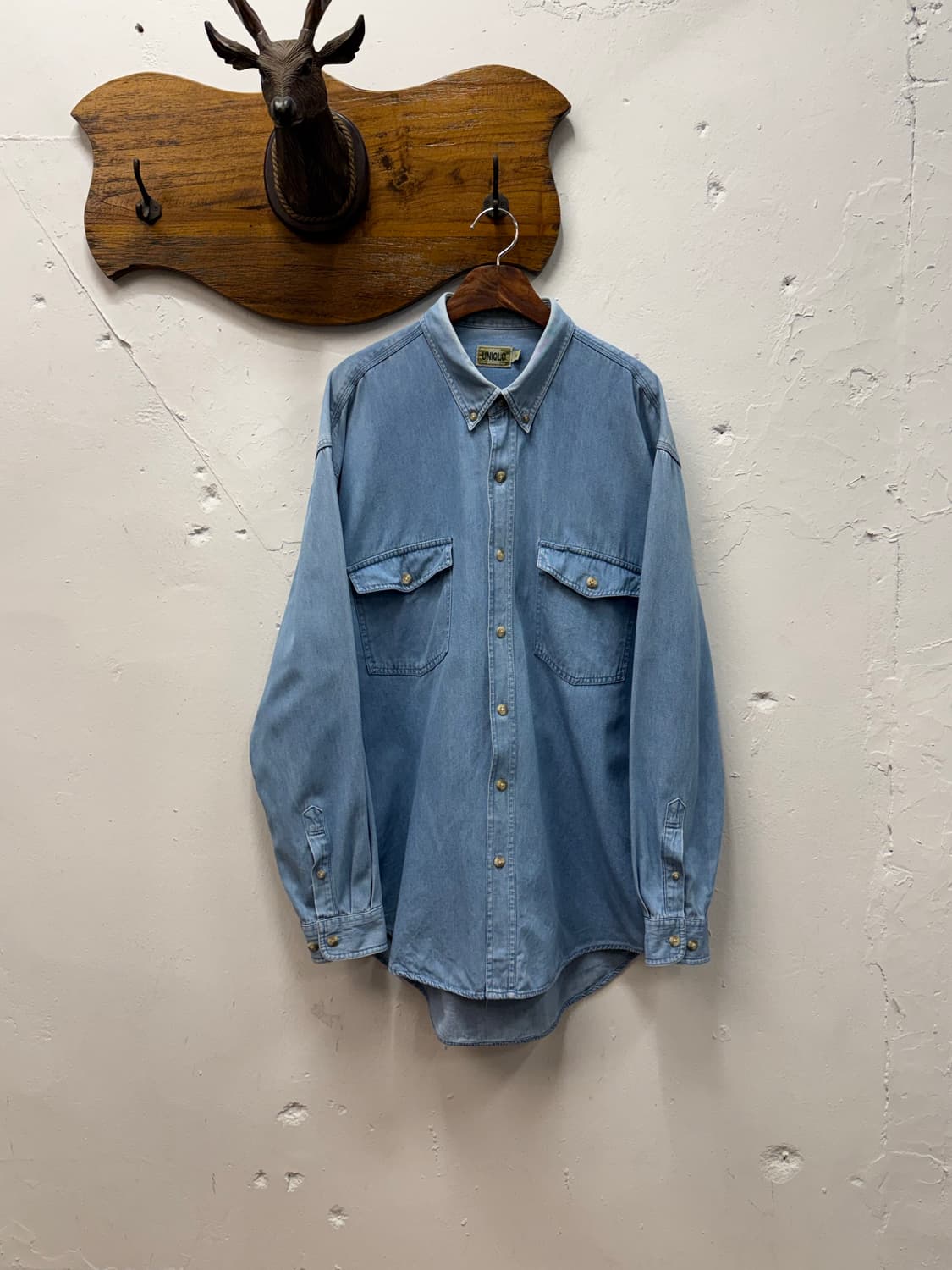 XL) Uniqlo Old Label Denim Button-Down S 상품이미지2