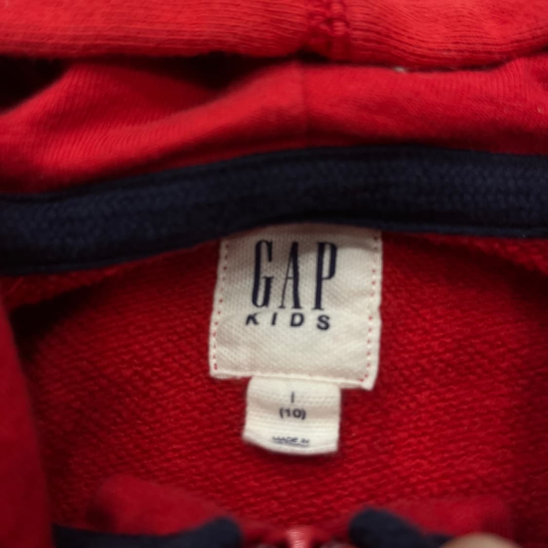 L 갭 키즈 레드 후드집업 상품이미지4