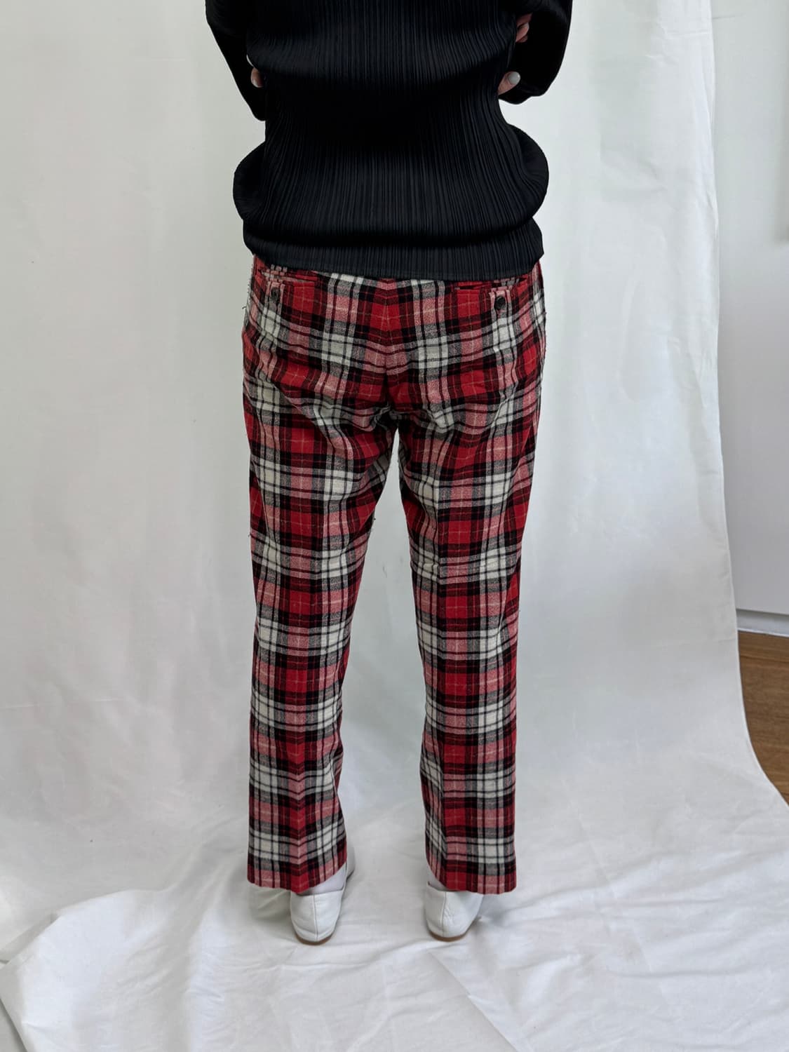 폴스미스 울 린넨 체크 바지 상품이미지5