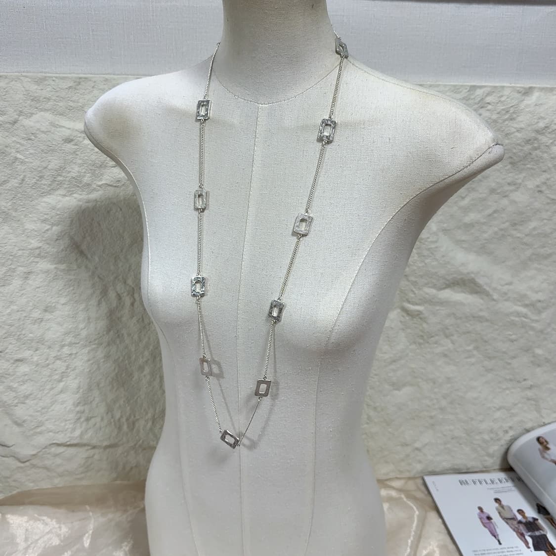 빈티지 미러 해머링  쿠바체인 목걸이 상품이미지1