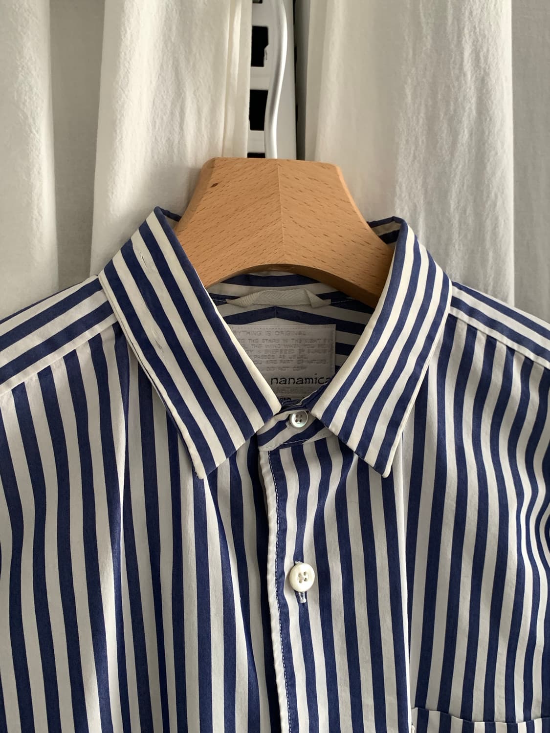 나나미카 스트라이프 셔츠 S 상품이미지4