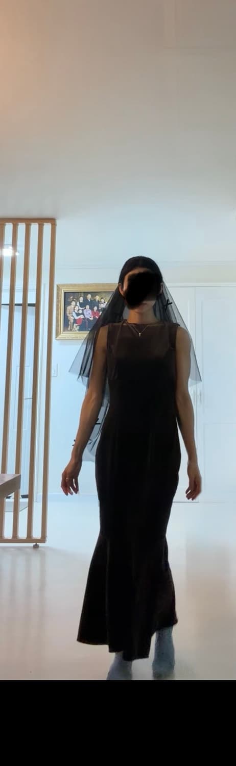 셀프웨딩 일본빈티지 벨벳 머메이드 드레스 44,55 상품이미지4