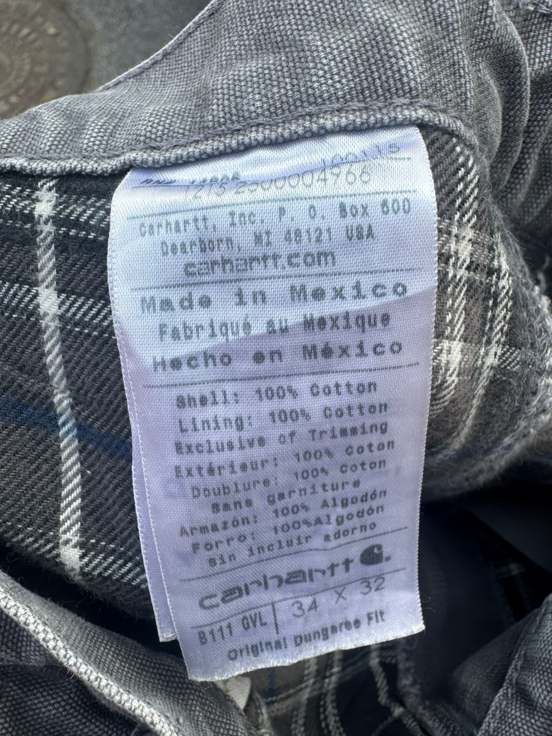 칼하트 빈티지 b111 gvl 하드페이딩 카펜터 싱글니 워크 팬츠 상품이미지7