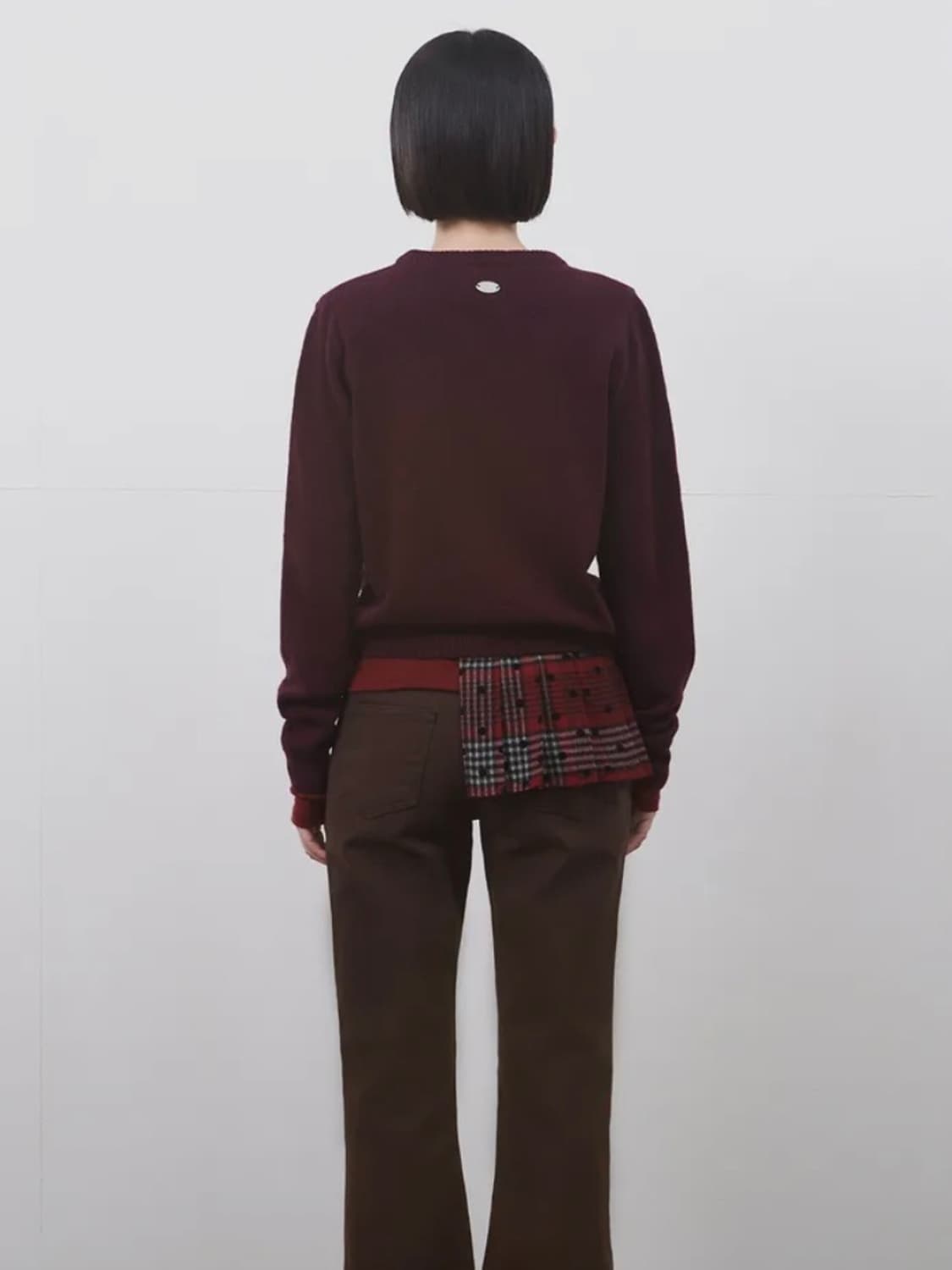 오헤시오 베이직 버건디 가디건 상품이미지3