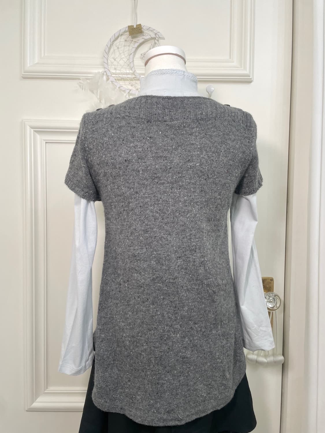 charcoal button pocket point half knit t 상품이미지5