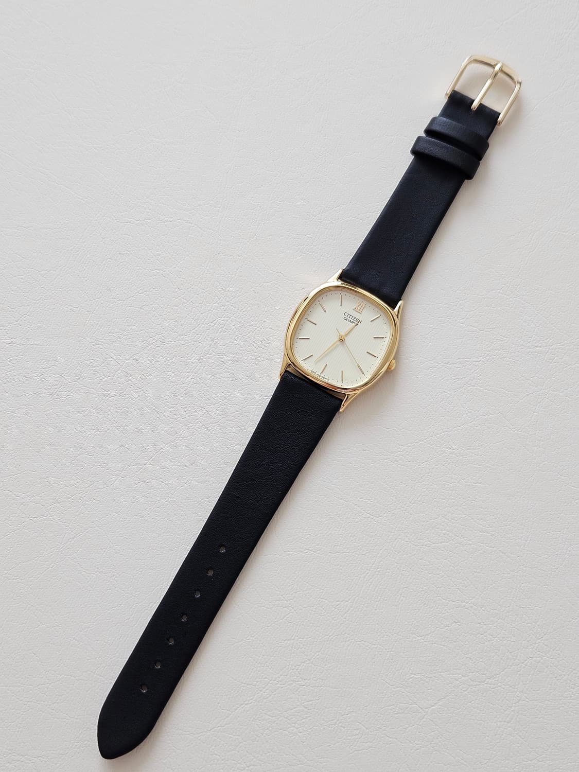 빈티지 시티즌 쿼츠 금장 가죽 시계 민트급 상품이미지5