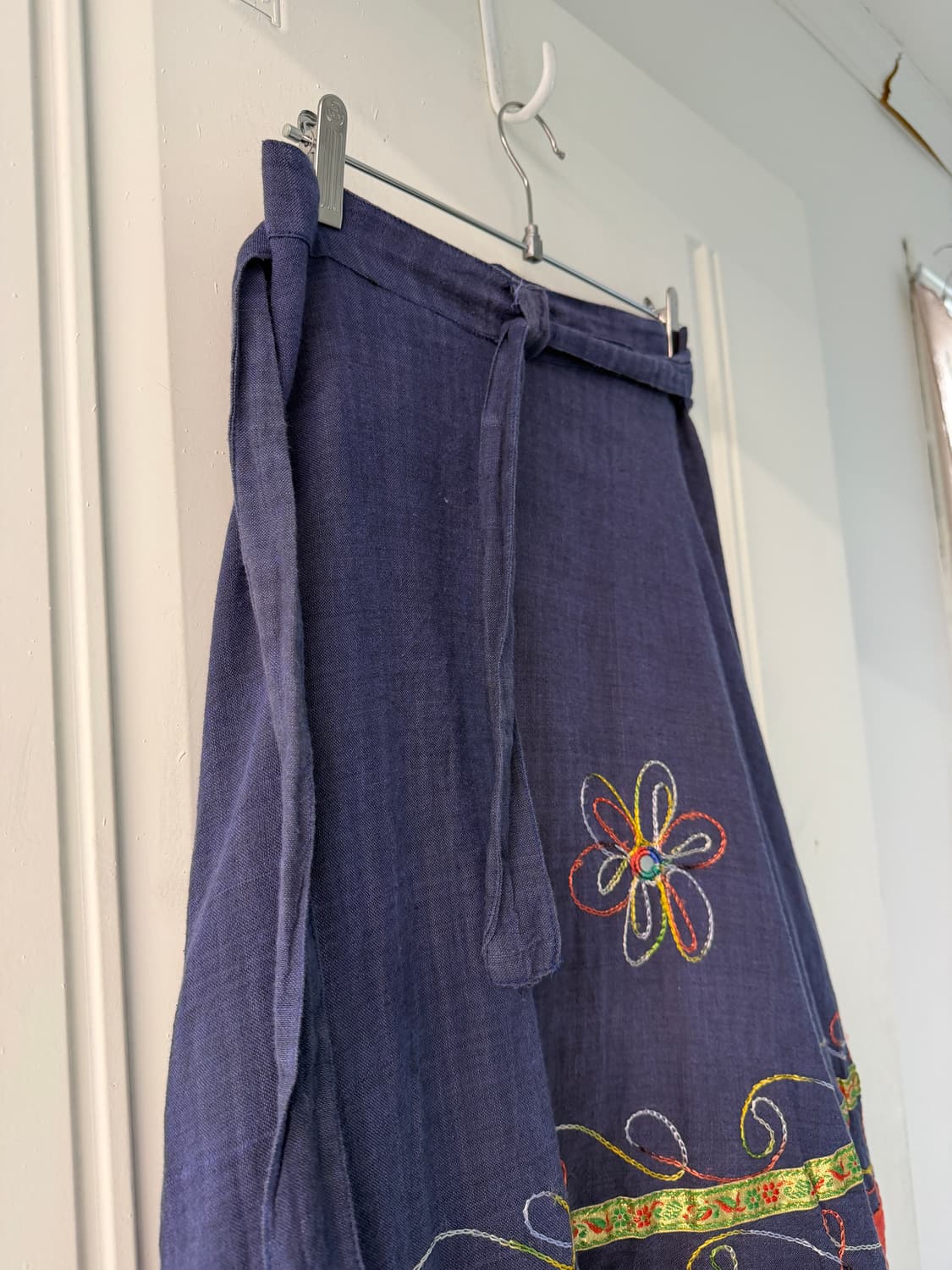 일본빈티지 모리 히피 자수 랩스커트  상품이미지5