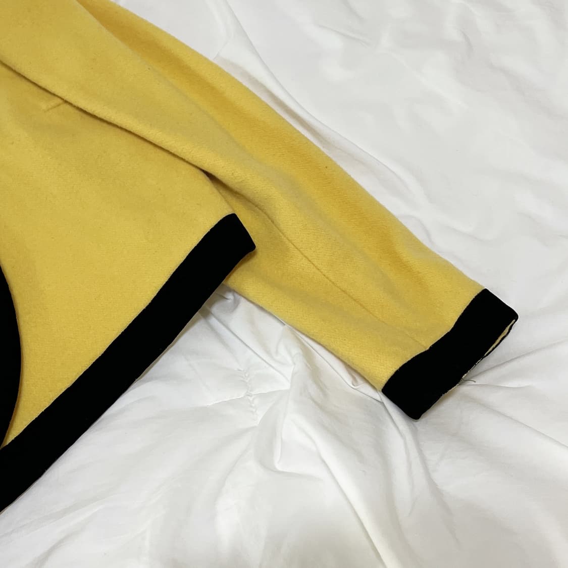 빈티지 ) 벨벳리본 옐로우 자켓 상품이미지3