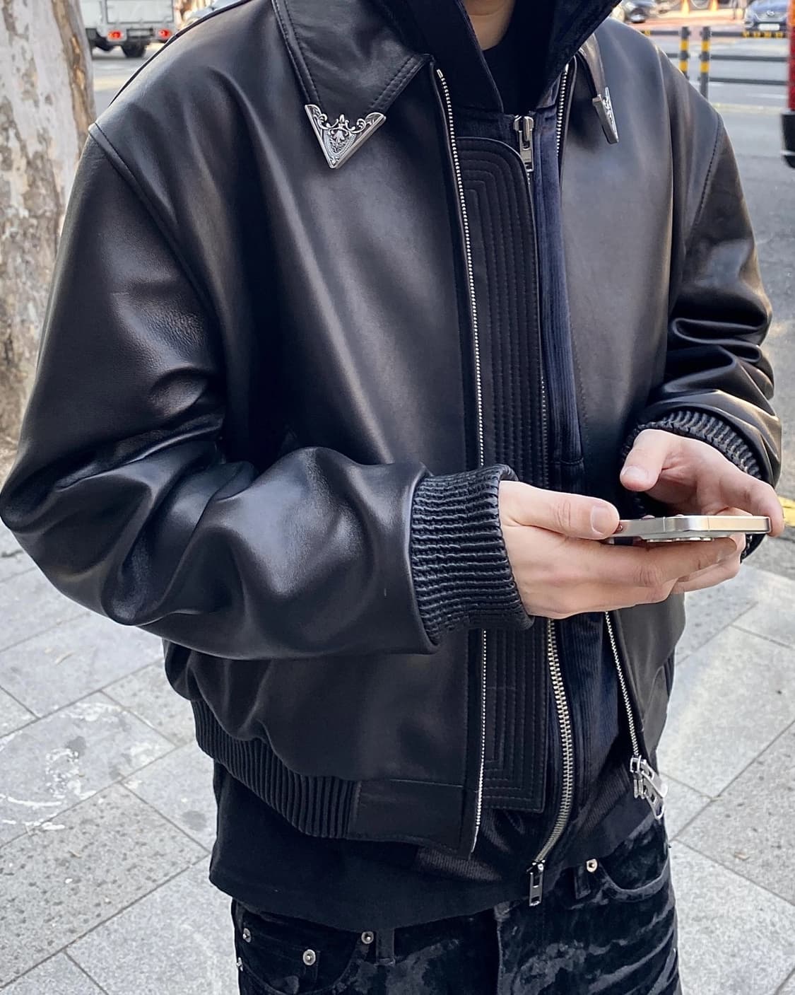 언더마이카 샹들리에 램스킨 레더자켓 2 상품이미지4