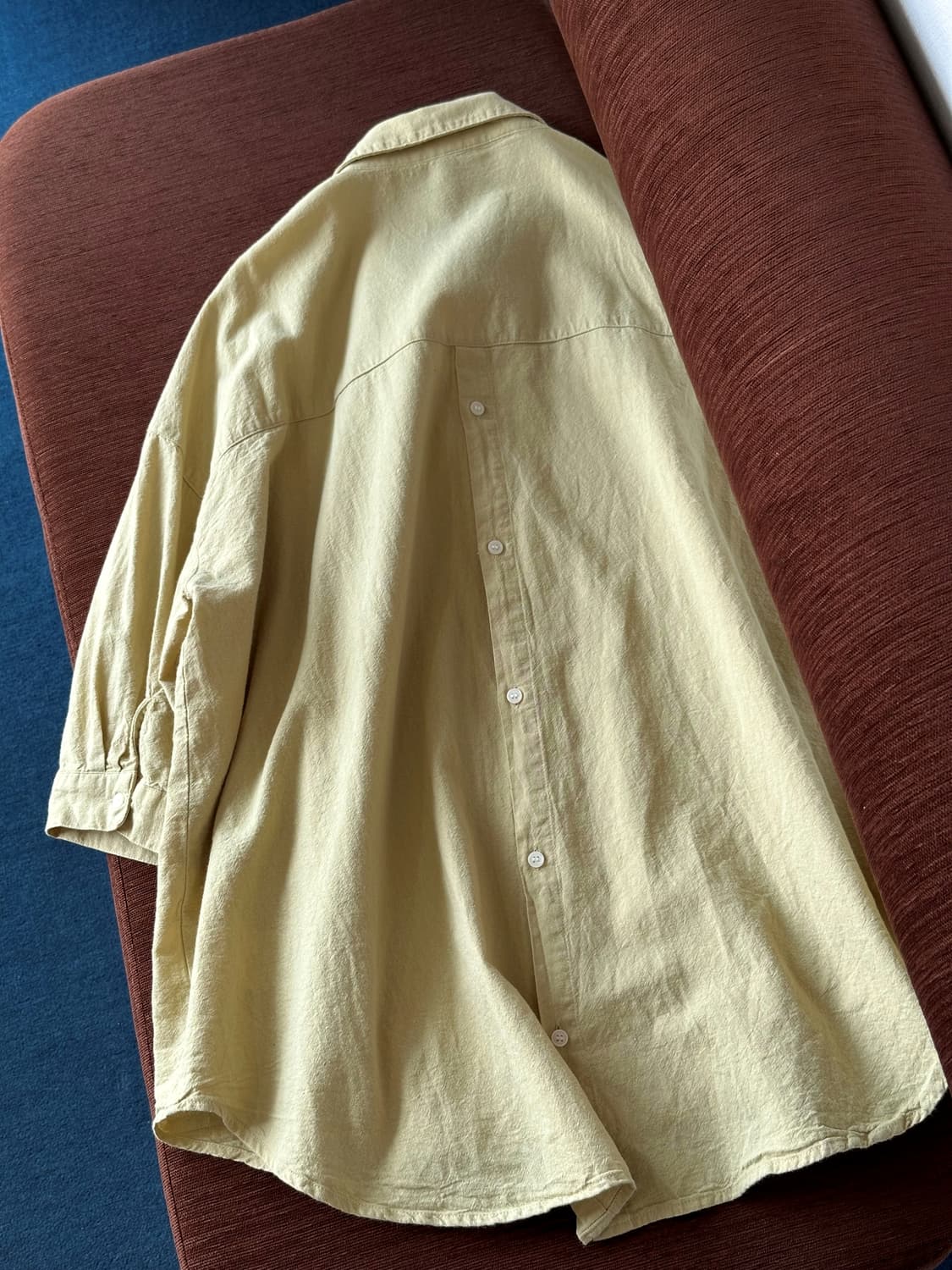 Wide silhouette rough cotton linen tunic 상품이미지7