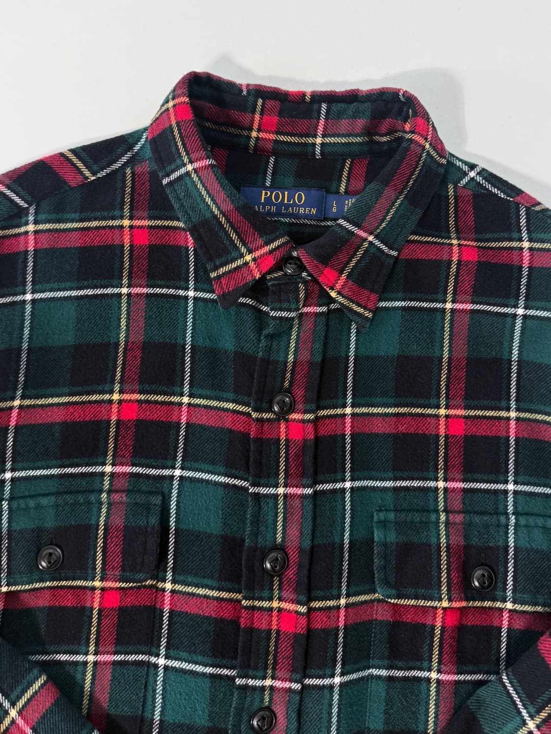 폴로 랄프로렌 루즈핏 신형 스웨이드 패치 플란넬 울 셔츠 상품이미지3