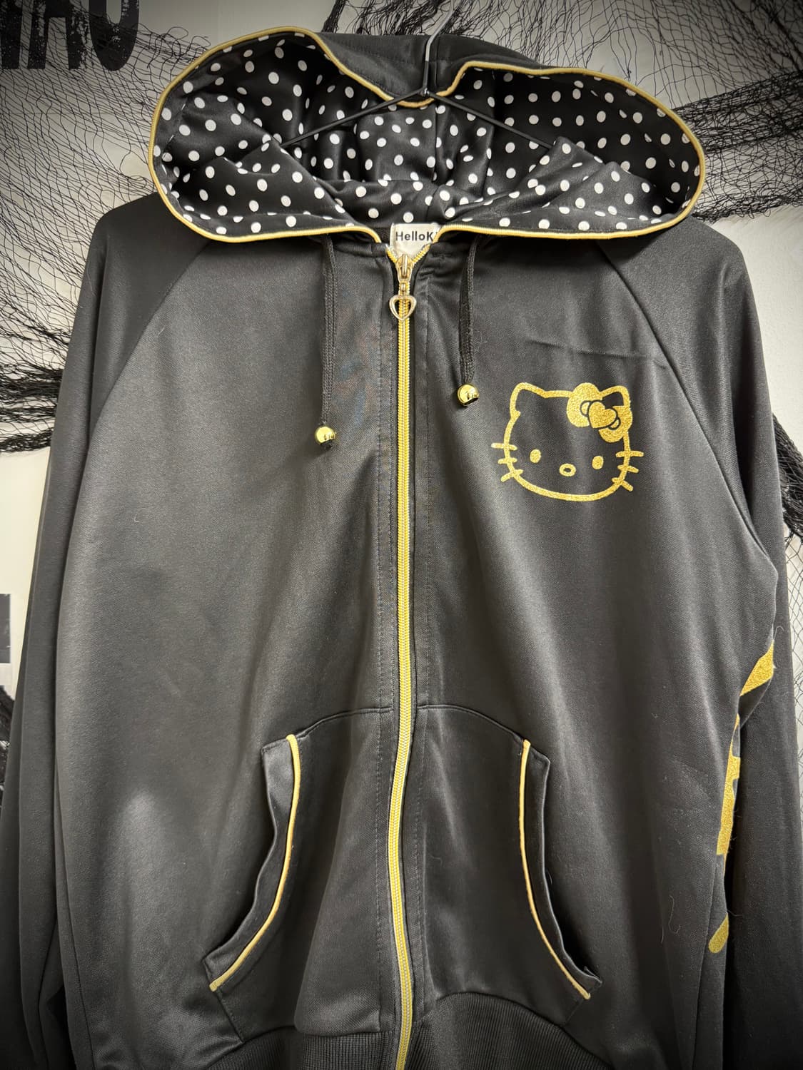 Hello kitty printing hood zipup 상품이미지2