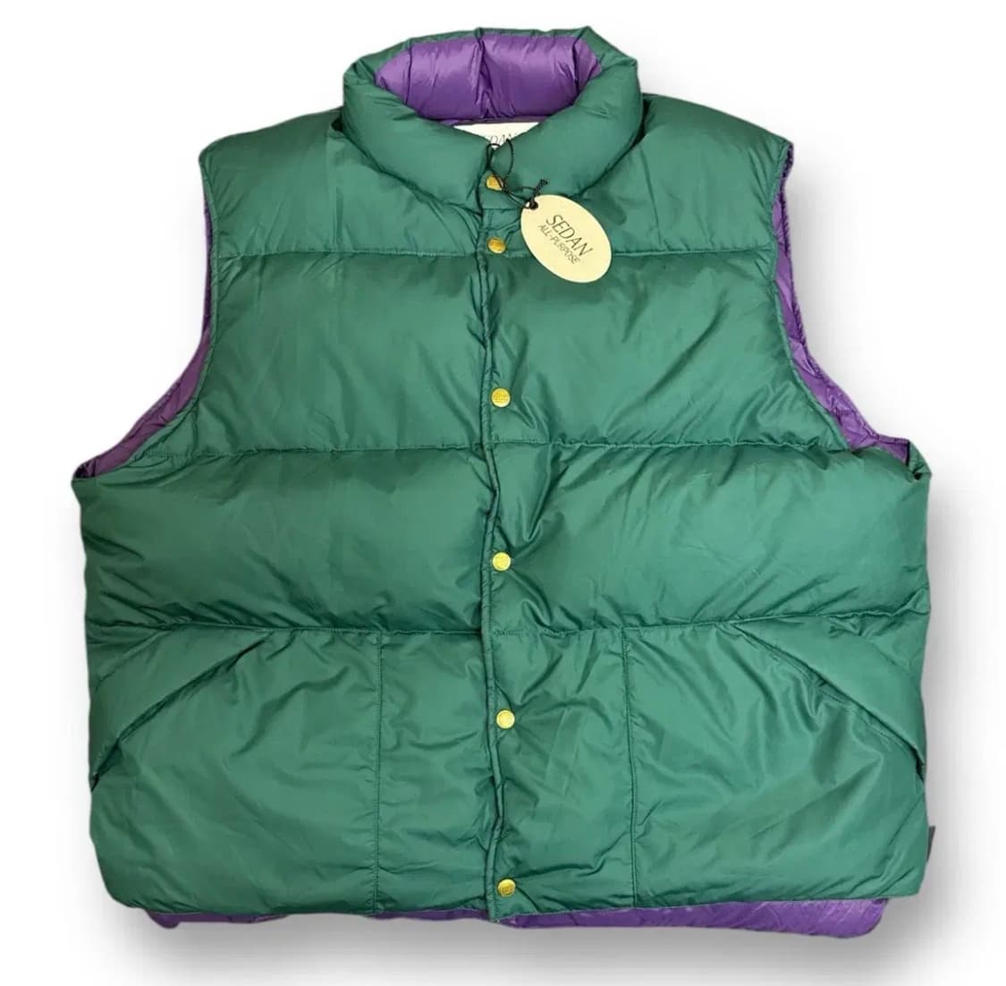 24FW 세단올퍼포즈 패딩베스트 그린 L사이즈 새제품 판매 상품이미지1
