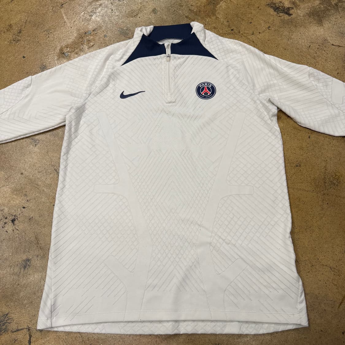 [정품/L] 나이키 파리생제르망 화이트 긴팔 트레이닝 탑 b17 상품이미지3