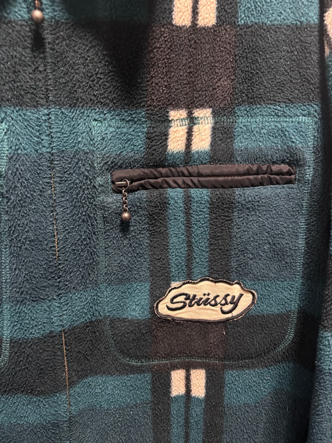 스투시 플리스 집업 자켓 L 상품이미지3