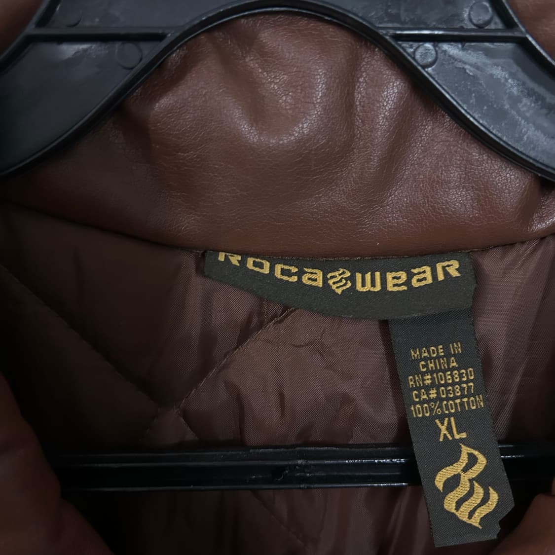 (XL~XXL) 로카웨어 브라운 레더 봄버자켓  상품이미지8