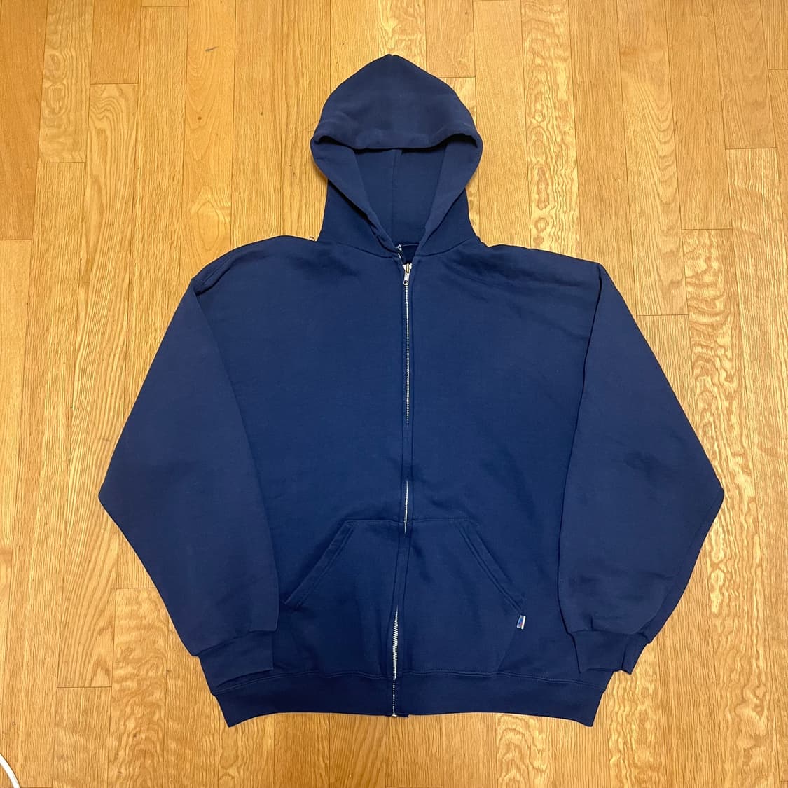 [XL] 00s 빈티지 러셀 네이비 후드집업 상품이미지2