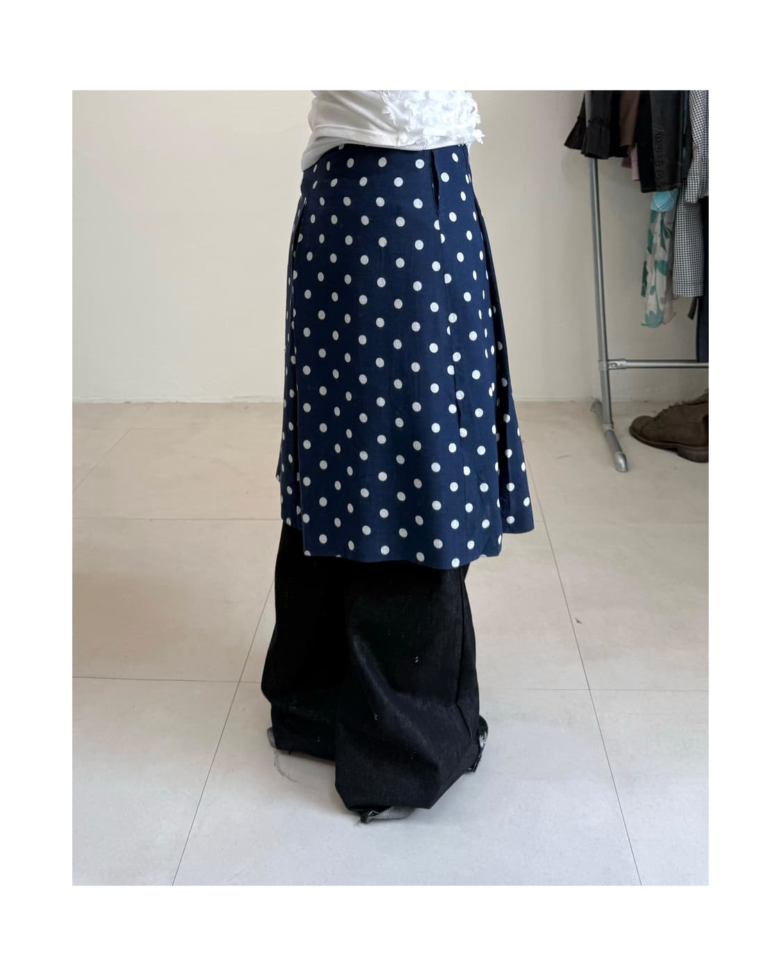 빈티지 도트 스커트 상품이미지2