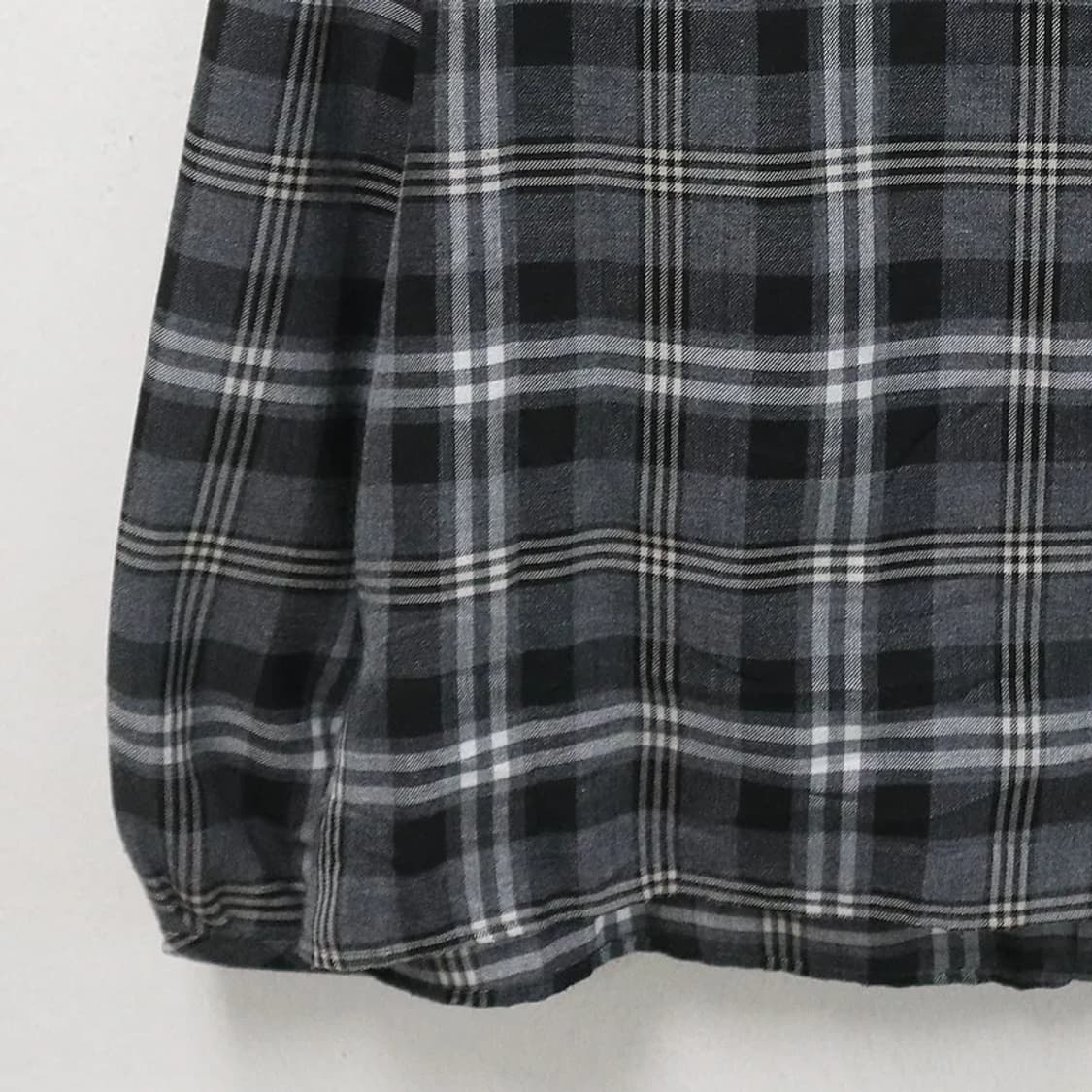 BON MERCERIE 레이스 넥 체크 블라우스 61641 상품이미지5