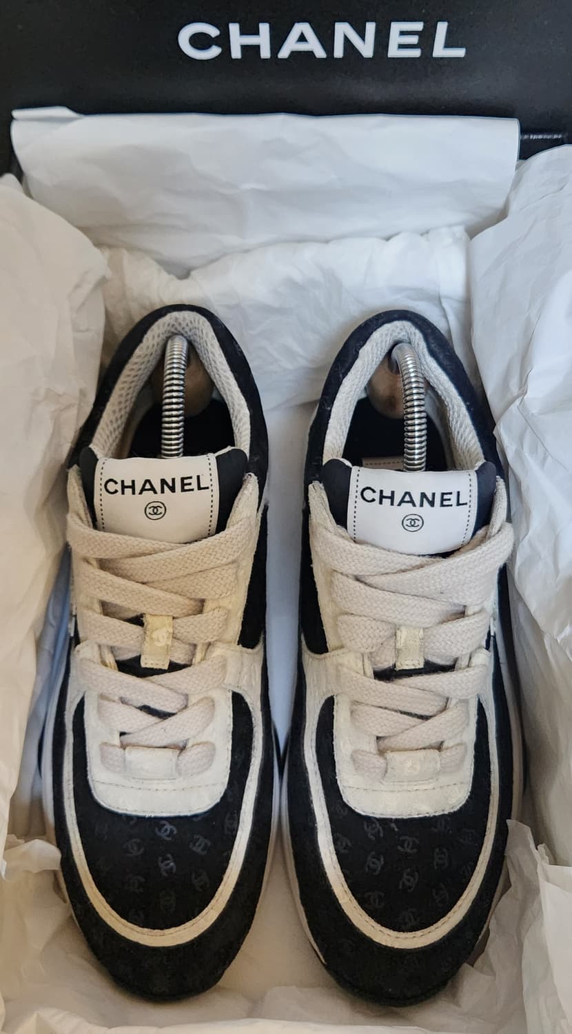 [정품 ) 샤넬 스니커즈 운동화 카프스킨 프린티드 올오버 38 (여성용) 상품이미지7