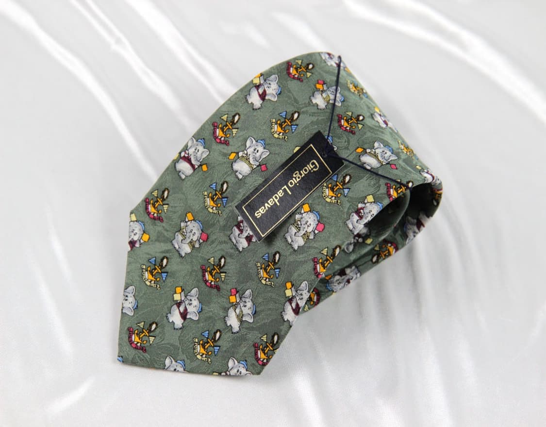 조르지오 라다바스 9.5cm 미사용 S등급 남자 명품 넥타이 상품이미지1