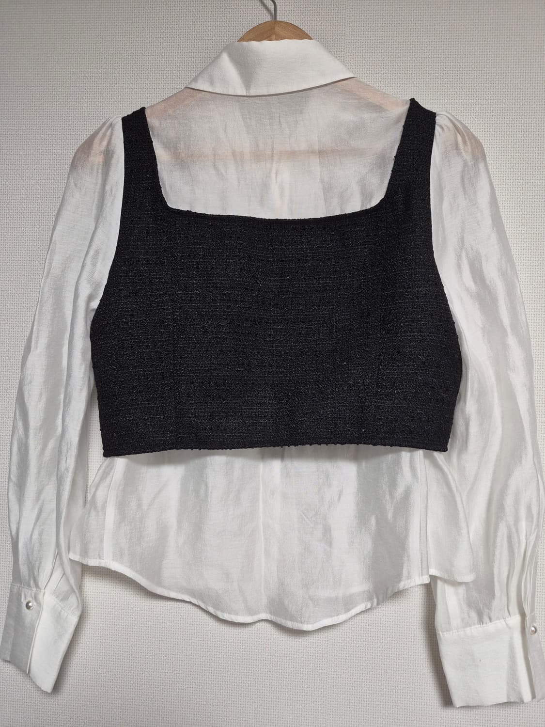 로엠 뷔스티에 일체형셔츠 블라우스 M 상품이미지2