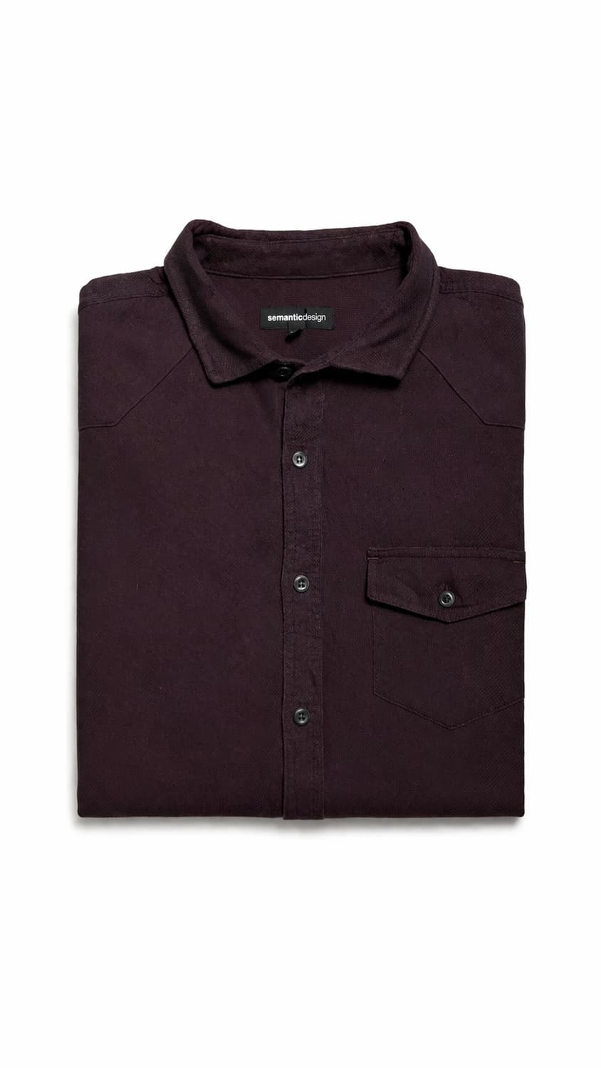 JPN 일본 빈티지 y2k 모리걸 아메카지 오버핏 7부 버건디 셔츠 L 상품이미지4