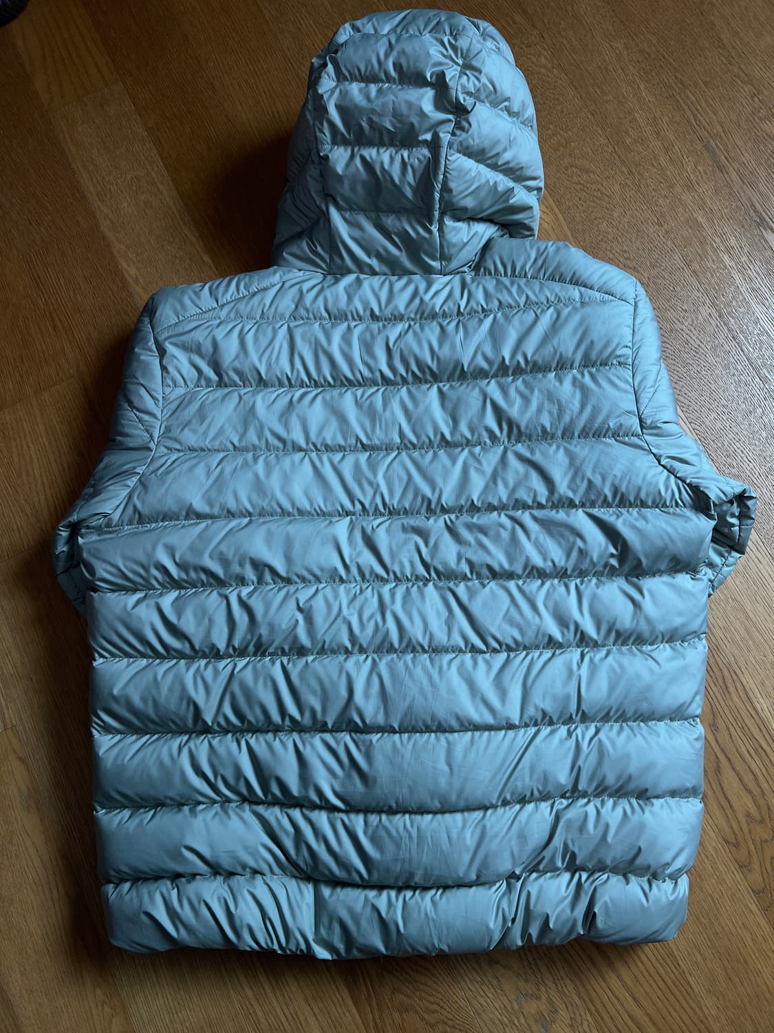 무신사 스탠다드 시티 레저 후디드 라이트 다운 재킷 피스타치오 상품이미지2