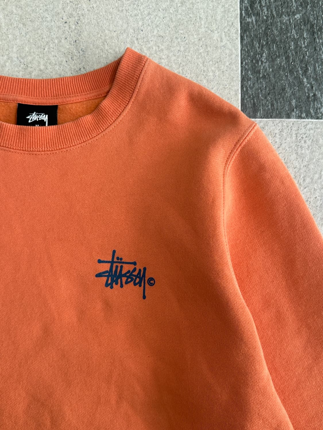 스투시 오렌지 베이직 맨투맨  상품이미지4