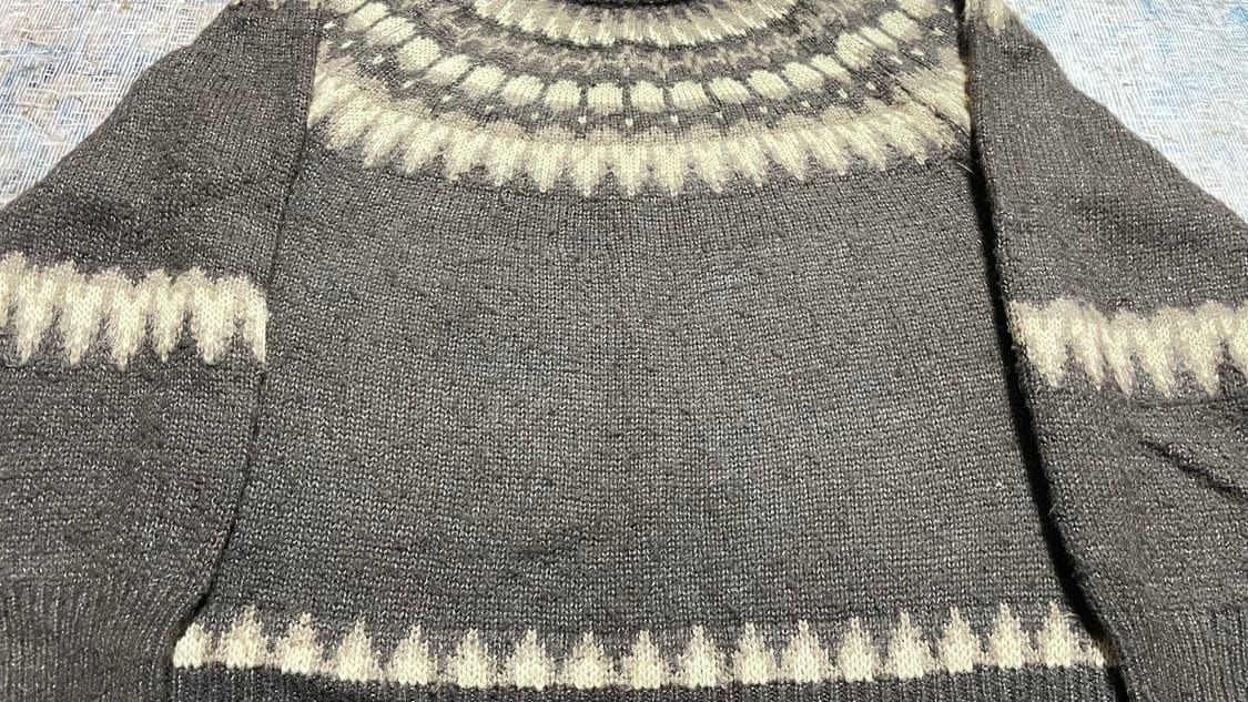 JPN 일본 빈티지 노르딕 페어아일 보헤미안 패턴 요크 니트 스웨터 상품이미지6